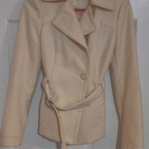 United Colors of Benetton wool blend short belted peacoat jacket